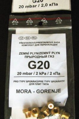 Gorenje Fúvóka (Földgáz szett) G20/20 4p+GP