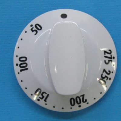 Sütő hőfokszabályzó gomb fehér színben