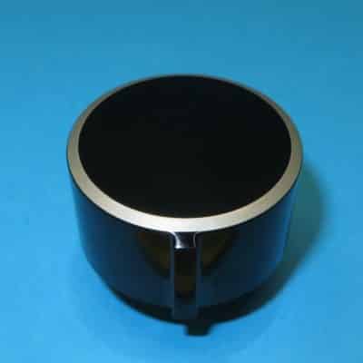 Főzőlaphoz forgatógomb fekete/INOX színű