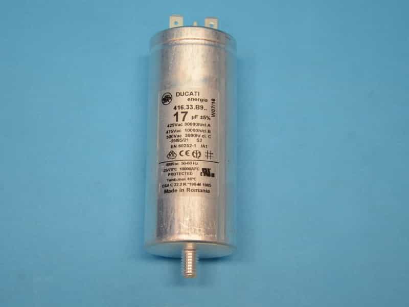 Szárítógép főmotor kondenzátor ( 17µF Ducati )