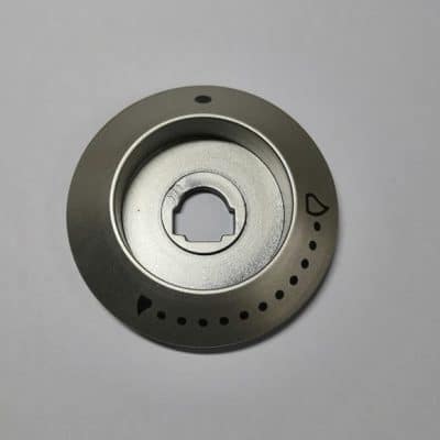 Tűzhely gomb rozetta INOX színű