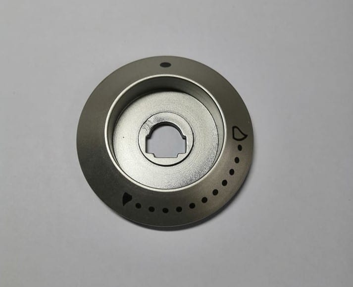 Tűzhely gomb rozetta INOX színű