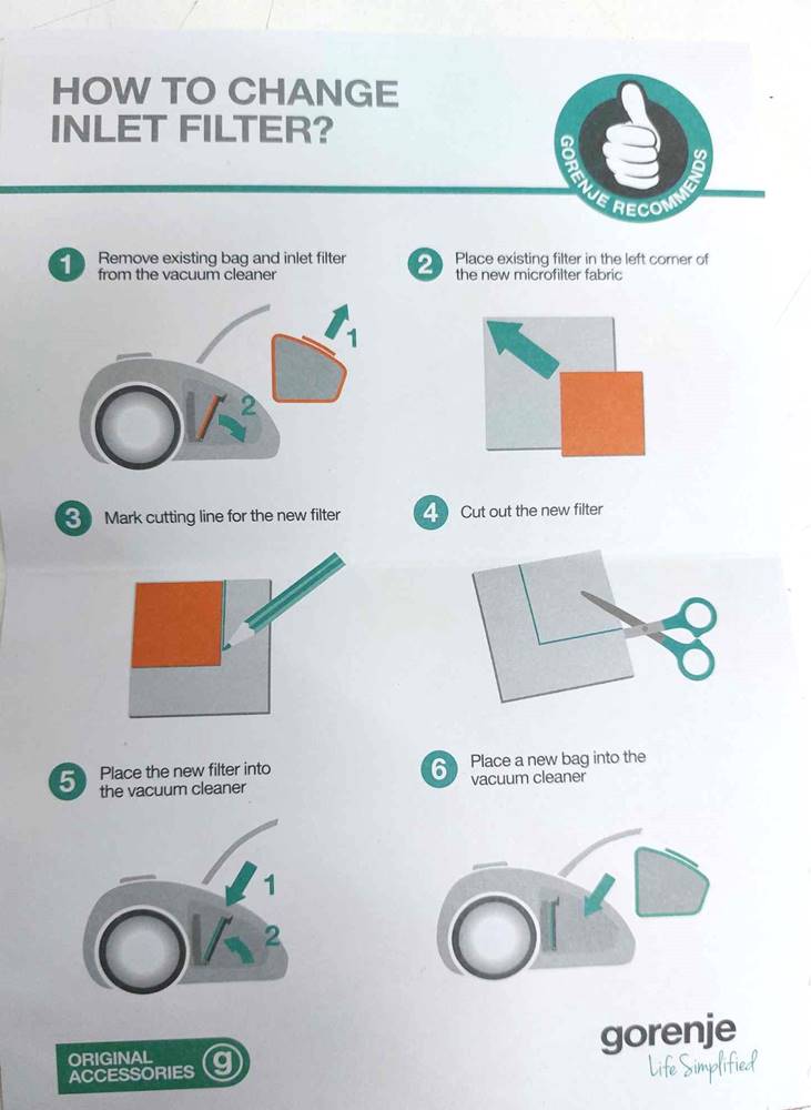 Porszívó papír porzsák GB1PBU (5db/cs) - Image 5