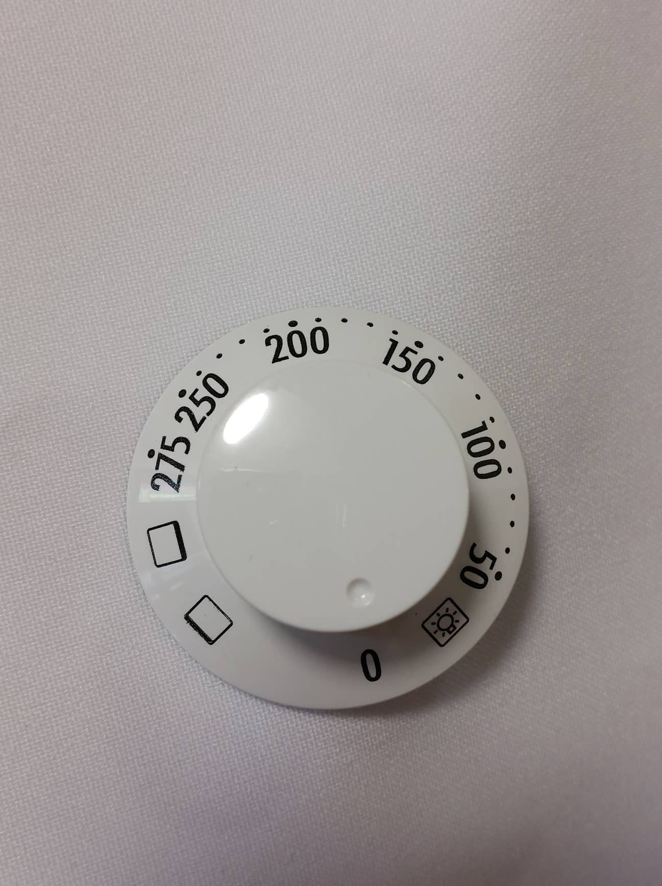 Sütő hőfokszabályzó gomb fehér - Image 2