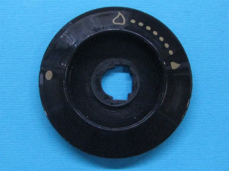 Tűzhely gombkarika fekete színben