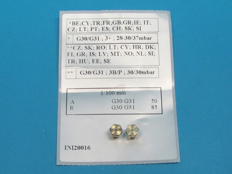 Főzőlap PB-fúvoka szett (kétlapos)