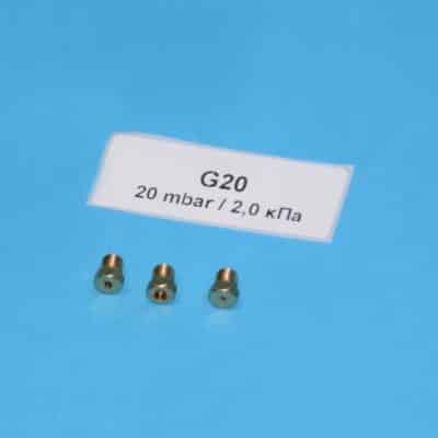 Földgáz fúvóka szett G20/20