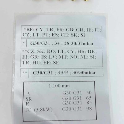 Pb-gáz fúvóka készlet G30/28-30