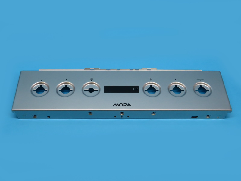 MORA gáztűzhelyhez gombok mögötti INOX frontpanel