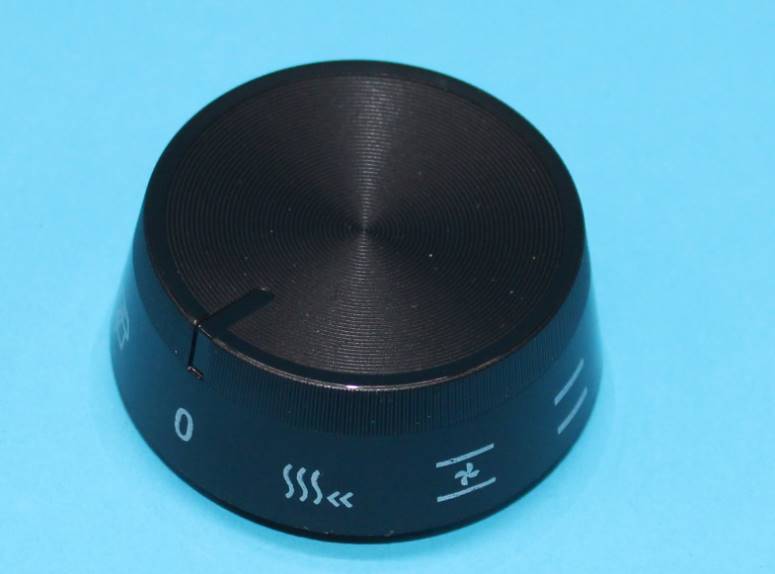 Sütő funkcióválasztó forgatógomb fekete színben